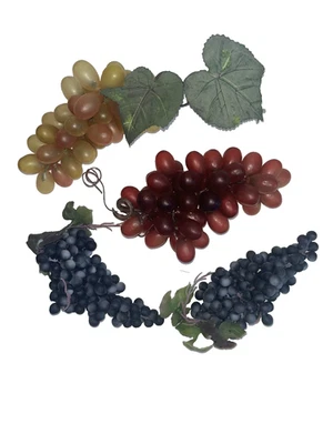 Ramo de uva vintage plástico imitación uvas decorativo vinilo racimos de frutas Foto 1 de 4