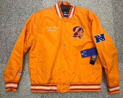 Chaqueta satinada nueva con etiquetas NFL Apparel Tampa Bay Buccaneers Creamsicle talla XL Foto 1 de 4