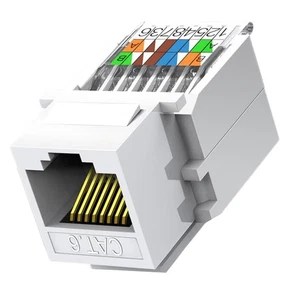 10er-Pack Cat6 RJ45 -Buchse, Werkzeuglos, Kein Auflegewerkzeug Erforderlich7365 - Afbeelding 1 van 6