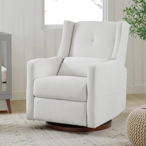 Upholstered Recliner Swivel Glider Nursery Chair Reclining Performance Fabric... - Picture 1 of 5