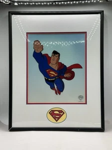 SUPERMAN Limited Edition Sericel 1997 Animation Art 345/2500 w/COA Rare Vintage - Picture 1 of 6