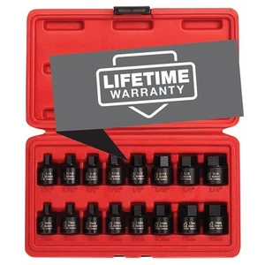 Sunex 3646, 3/8 Inch Drive Low Profile Impact Hex Driver Set, 16-Piece, SAE/M... - Picture 1 of 5
