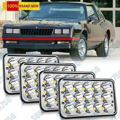 DOT Approved 4pcs 4x6" LED Headlight For Chevrolet C10 C20 C30 K10 K20 1980-1986 - Image 1 of 4