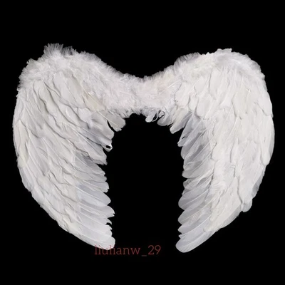 Halloween Decoration Angel Feather Wings Cosplay Toys Holiday Party Props Gift - Image 1 of 4