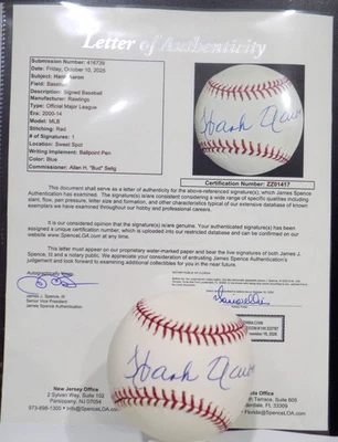 nice! HANK AARON. HOF Signed Autograph MLB Baseball Braves SWEET SPOT JSA 💎 LOA - Image 1 of 4