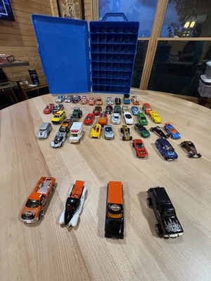 Hot Wheels 43 Car Lot & 48-Car Carry Case 1990s-2000s Era Diecast Preowned  - Image 1 of 4