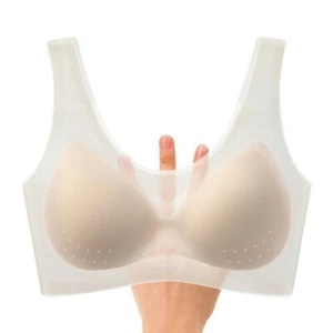 Women's Seamless Wireless Thin Bra Breathable Sleep Bralette Sports Underwear - Picture 1 of 10