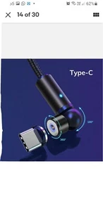 Topk Magnetic Charging USB Cable Charger 2.4A Type-C USB - Picture 1 of 11