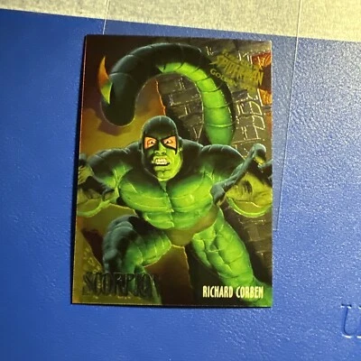 1995 Fleer Ultra Spiderman Golden Web Limited Edition - Scorpion #6 of 9 NM - Image 1 of 2