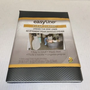 Duck Easy Liner Under The Sink Liner Clear Classic 24” x 4 Ft  Extra Large Sheet - Picture 1 of 7