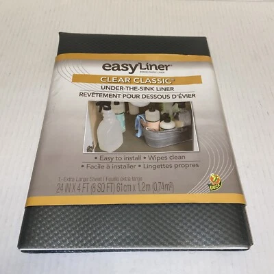 "Revestimiento fácil de pato debajo del fregadero transparente clásico 24"" x 4 pies hoja extra grande" Foto 1 de 4