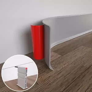 Flexible Baseboard Molding Trim, 4 Inch X 40 Feet Self-Adhesive Vinyl Wall Base - Picture 1 of 12