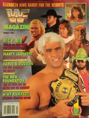 WWF Magazine March 1992 Ric Flair  Savage Roddy Piper Undertaker Hulk Hogan    B - Image 1 of 4