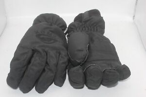 Kombi Womens Black Gloves Size Large Leather Palm Fingers Ski Motorcycle Nice