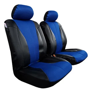 For Subaru Seat Covers Heavy Duty Leather Mesh Car Protector Front Blue Black - Picture 1 of 1