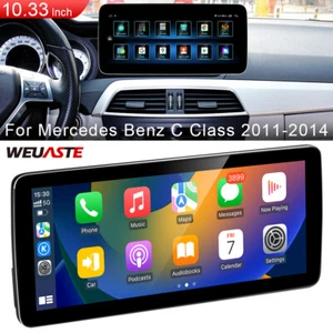 Radio estéreo automática GPS para automóvil Android de 10,33"" navegación Carplay para Benz Clase C 2011-14 - Imagen 1 de 12