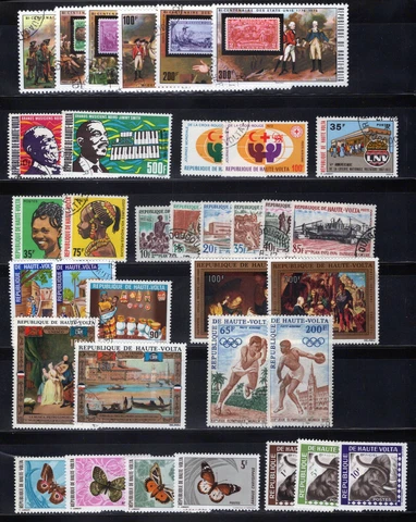 ZAYIX 35 Different Burkina Faso / Upper Volta mint & used topicals  030523SM16 Cover