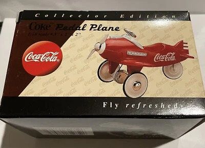 NIB Xonex Miniature 1997 Coca Cola Pedal Air Plane 1/18 scale Diecast  - Image 1 of 4