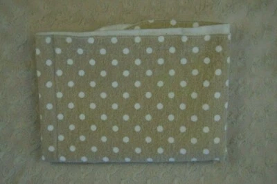Kidsline Tan White Polka Dots Baby Receiving Blanket Flannel Security Lovey - Image 1 of 4