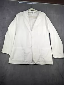 Vintage Crest Adult Size 44 Long XL Lab Coat White Pockets Long Sleeves - Picture 1 of 7