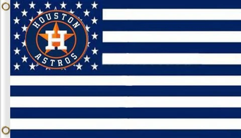 Houston Astros Logo Stars & Stripes American Flag 3x5 - With 2 Grommets MLB Cover