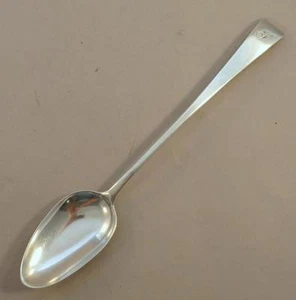 12 1/4" Sterling Coin Stuffing Spoon Scottish? Duty Dodger? Canadian? American? - Picture 1 of 7