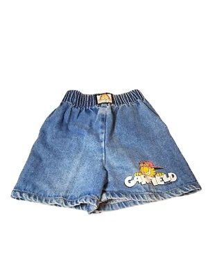 Pantalones Cortos De Colección Garfield Denim Niño Pequeño Años 80 90 Retro Jean Foto 1 de 4