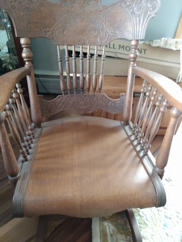 Antique oak??? Glider Chair BEAUTIFUL -1888 Cover