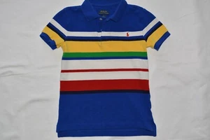 Ralph Lauren Polo Boys Short Sleeve Shirt Sz 7 Multicolor Blue Red Yellow White - Picture 1 of 3
