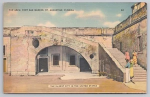 Postal diseño morisco del castillo del arco en San Agustín Florida FL - Imagen 1 de 2
