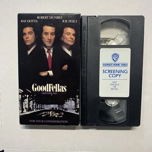 "GOODFELLAS" VHS PROMO SCREENING COPY! Ultra-Rare dealer/demo/screener 1st Print - Picture 1 of 7