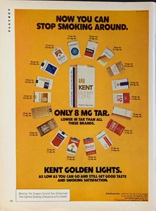 Cigarrillos Kent 1977 vintage sin alquitrán otras marcas impresos anuncio - Imagen 1 de 1
