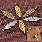 10-50X Feather Leaf Pendants Necklace Pendant Bracelet Charm DIY Jewelry Making/