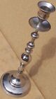 Vintage Retro Antique silver candle holder Decorative display stick tall 11