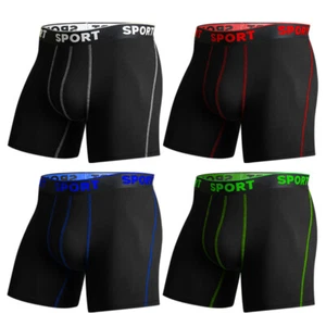 Paquete de 4 calzoncillos boxer de bambú para hombre ropa interior anti rozaduras calzoncillos boxer suaves - Imagen 1 de 23