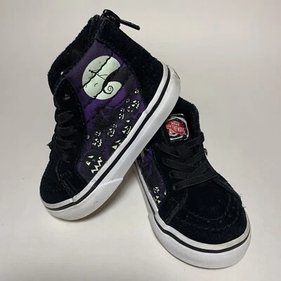 Vans SK8 HI Collab Jack Skellington Pesadilla antes de Navidad Zapatos para niños pequeños 5 Foto 1 de 4
