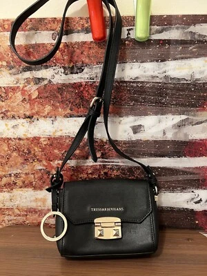 Bolso Bandolera Pequeño Trussardi Jeans Negro Cuero Vegano Foto 1 de 4