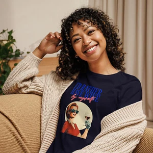 "I'd Rather Have Wine By Myself" Wine Lovers Women's Relaxed T-Shirt - Picture 1 of 12