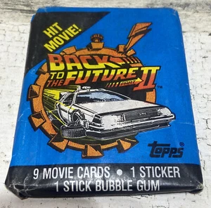 Vintage Ritorno al Futuro 2 Carte Collezionabili Confezione Cera 1989 Topps - Foto 1 di 3