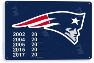 TIN SIGN New England Patriots Champions 2017 Football Sign Decor B472 - Picture 1 of 3