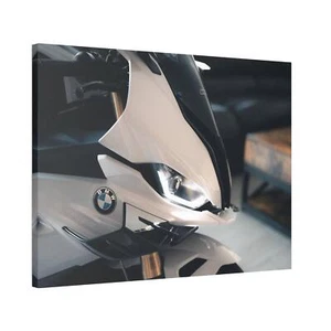 BMW Inspired S1000RR High Resolution Museum Quality Horizontal Canvas Print #003 - Picture 1 of 10