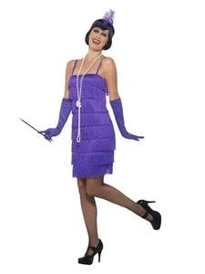 Smiffys Flapper Costume, Purple (Size S) - Picture 1 of 1