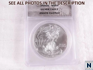 NobleSpirit (ME) 2018 Eagle Silver Dollar ANACS MS69 - Picture 1 of 4