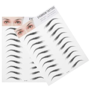 2 Pezzi Adesivi Sopracciglia Donna Sopracciglia Artificiali Modellante Stencil - Foto 1 di 12
