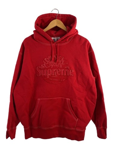 Felpa con cappuccio Supreme x Timberland x Timberland L cotone rosso