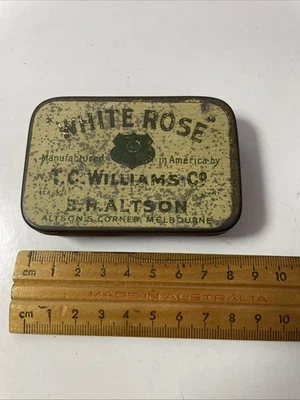 EMPTY T. C. Williams co White Rose TOBACCO TIN Altson’s Corner Melb AUSTRALIA - Image 1 of 4