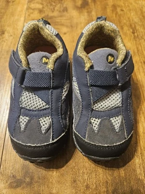 Merrell Boy / Girl Athena India Ink Shoes Leather & Mesh Size 7 Blue Gray - Image 1 of 4