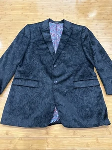 Blazer Versace Collezione Nero Velluto Motivo Grafico Taglia 44 Nordstrom - Foto 1 di 15