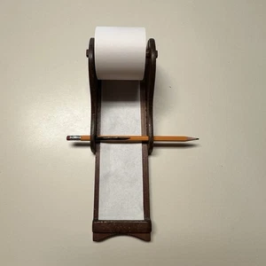 Vintage Rustic Wood Wall Mounted Tear Away Notepad Memo Board Kitchen List - Picture 1 of 7