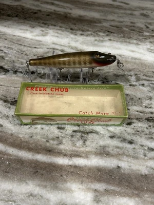 Señuelo Pikie de madera Creek Chub #700 como nuevo en caja original correcta Foto 1 de 4